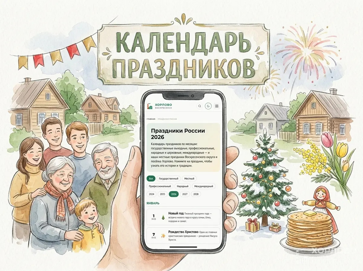 На horlovo.ru заработал календарь праздников России