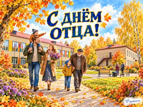 С Днём отца: поздравление жителям Хорлово